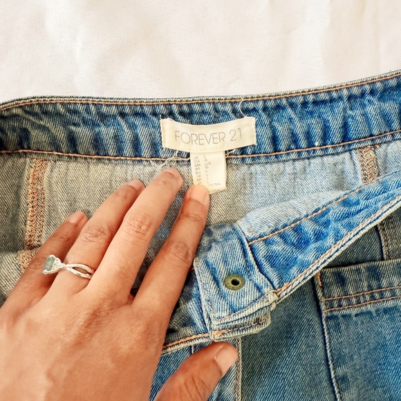 button front a-line denim skirt - Picture 4 of 5